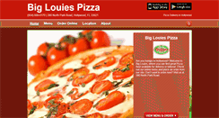 Desktop Screenshot of biglouiespizza.com